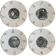 Odyssée Gold - Complete set of 4 plates 21 cm